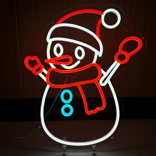 Schneemann led neon schild - schneemann,