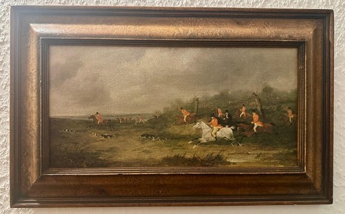 Gemälde jagdszene fuchsjagd - gemälde,