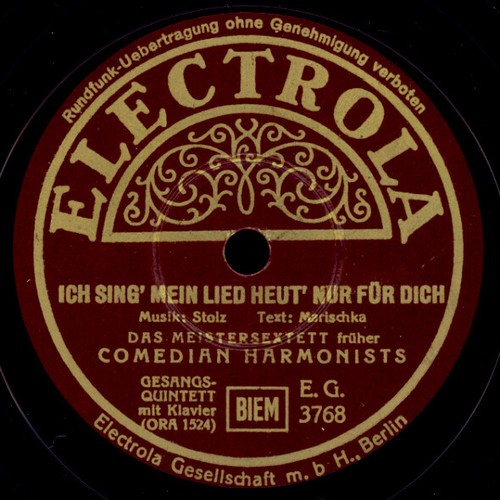 Comedian harmonists ich sing - comedian,
