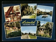 Ansichtskarte Freiburg /Elbe, Gasthof Luisenhof mit Garten 