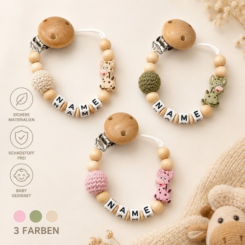 Schnullerkette mit namen - mit,