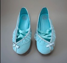 H&M Ballerinas türkis Glitzer