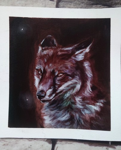 Fuchs kunst acrylgemälde - kunst,