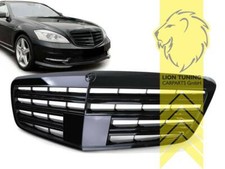 Sportgrill Kühlergrill für Mercedes Benz S-Klasse W221 schwarz glänzend