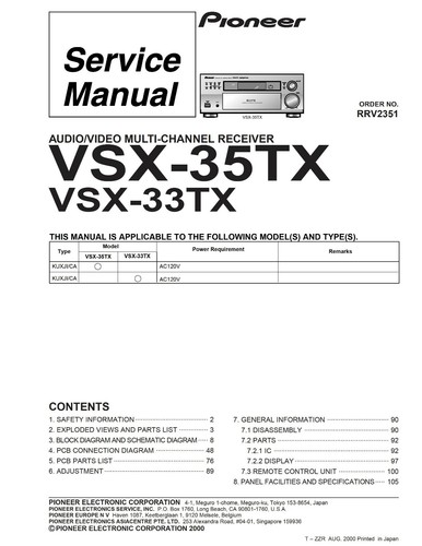 Service manual anleitung - service, für