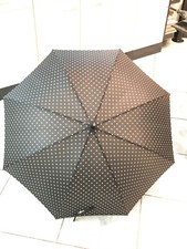 Regenschirm groß, mit Automatikmechanismus, schwarz/weiß, Damen