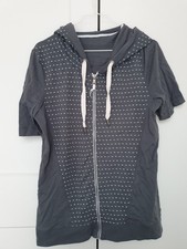 Kapuzenjacke Grau Weiß