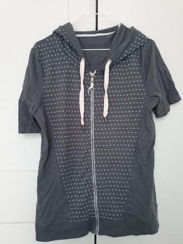 Kapuzenjacke grau weiß - grau,