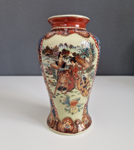 Keramikvase satsuma stil - keramikvase, satsuma-stil