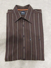 Engbers Herren Hemd, Langarm, Streifen braun, blau, orange, u.a., Gr. L (41/42)