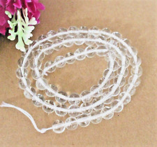 6 mm Bergkristall  Edelstein Strang ,  38 cm,   Kugel,,,,( Strng- 16)