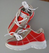 Kinderschuhe rot beige Jungen Mädchen Gr. 27 Sport Freizeit Sneaker *NEU*