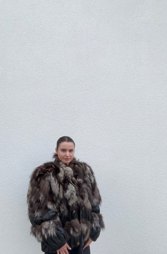 Vintage silberfuchs pelzmantel - vintage, silberfuchs-pelzmantel