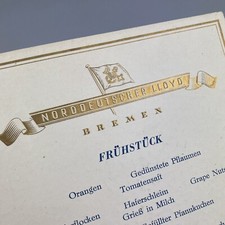 Speisekarte v. 1938 Dt