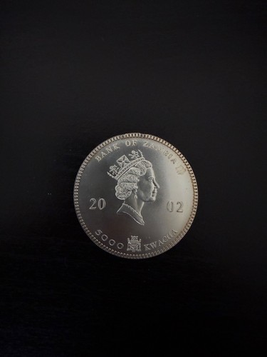 000 kwacha silbermünze 2002 - kwacha,