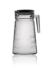 Glaskrug mit Deckel und Griff