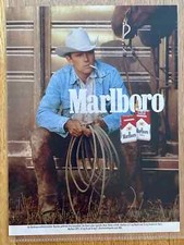 Marlboro Man Cowboy Lasso Original 1987 Vintage Advert Werbung Reklame