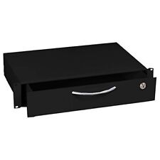 19" 1HE Dokumentenschubladen abschließbar Netzwerkschrank 273x482,6x34mm Schwarz