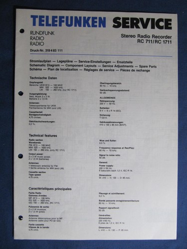 Telefunken stereo radio - telefunken,
