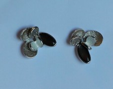 Pilgrim Ohrstecker grau silber