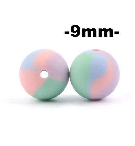 Silikonperlen 9mm mix 100 - mix,