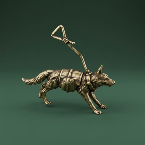 Messing schäferhund figur - schäferhund,