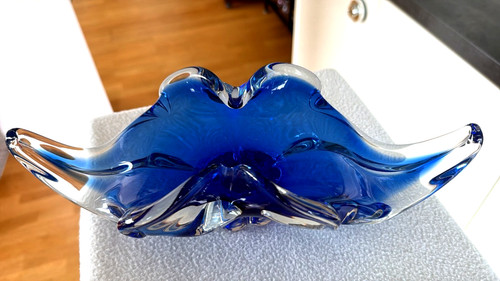 Große schwere glas schale - schale,