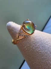 Gold mood ring adjustable - mood,