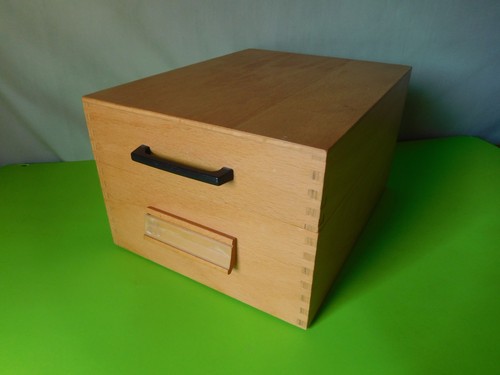 älterer karteikasten holz - älterer,