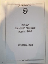 Drehmaschine Drehbank Stanko 1K62 IK62 Bedienungsanleitung Betriebsanleitung