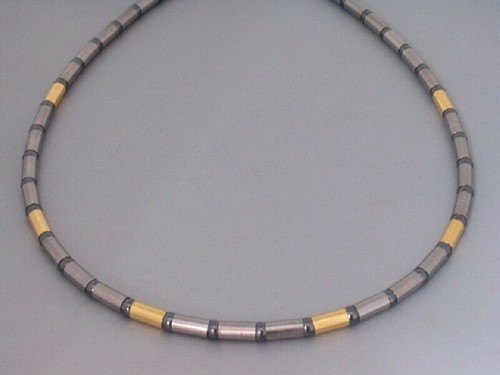 Titan titanium halskette - titan, gold