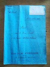 1. Oktober 1945 notarielle Urkunde - Pacht Jacob Eliet Lescot La Pommeraye 5 Seiten