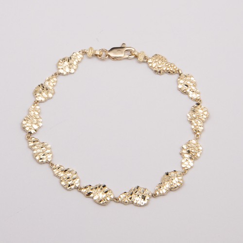 Armband massiv 10k gold nugget - armband,