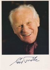 GERT FRÖBE Original Autogramm signierte Postkarte 80er Jahre