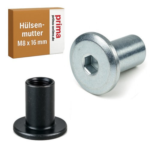 10x hülsenmutter m8x 16mm - 10x,