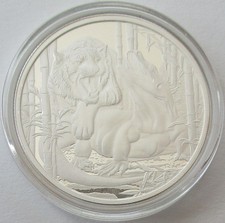 Niue 1 Dollar 2022 Apex Predators Tiger vs. Komodo Dragon 1 Oz Silber