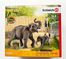 Schleich 72111 – Elefantengehege: Zuhause für Elefanten (Jungle Wild Life)