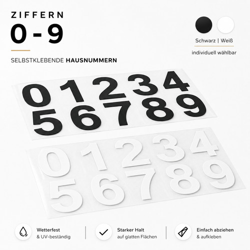 Hausnummer aufkleber zahl 9 - aufkleber,