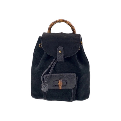 Gucci vintage black suede - vintage,