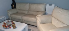 Sofa und Sessel in Leder Mit