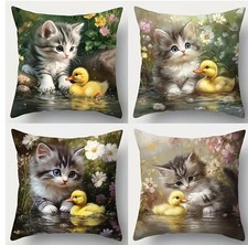 4Set Katzen Motiv  Deko
