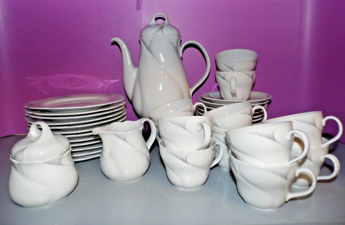 Porzellan kaffee service - porzellan, 12