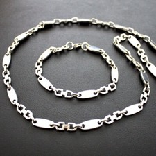 Plattenkette Set Edelstahl