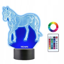 3D LED Nachtlampe Pferd Mond -