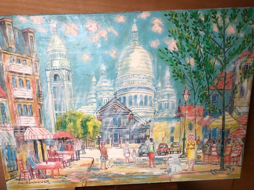 ölgemälde pastell bild paris - bild,