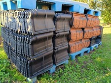 Ton-Dachpfannen Röben Dachziegel ca. 470 Stück aus Einlagerung schwarz matt