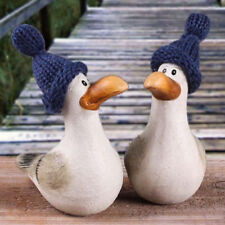 2er Set Möwe Hinnerk mit Pudelmütze maritime Dekoration 8x10 cm 