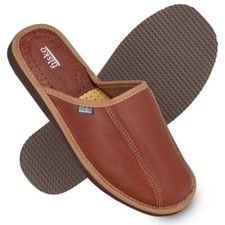 Hausschuhe Herren Leder braun
