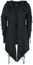 Banned Alternative Kapuzenjacke Damen Draconia Tie Hoodie schwarz