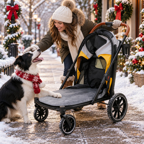 Faltbar hundewagen für große - hundewagen,